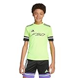 adidas Unisex Kinder F50 Jersey Short Sleeve Kids, Lucid Lemon/Black, 11-12 Y