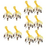 Sosoport 5 Sätze Sportpfeife Edelstahlrohr Edelstahrohr Notfallpfeife Draußen Exquisite Pfeife Schiedsrichter Pfeifen Trillerpfeifen Für Erwachsene Mit Lanyard Rostfreier Stahl 12 Stück * 5