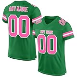 Personalisiert American Football Spieltrikots mit Name Nummer Logo Personalisierte Trikot T-Shirt für Kinder Erwachsene Junge Mädchen Herren D