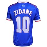 Heim Trikot Frankreich Zidane #10 Nostalgische Trikots Football Fußball Trikot Erwachsenengrößen(S,Zidane)