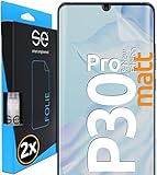 2x se® 3D SCHUTZFOLIE Entspiegelt für Huawei P30 Pro,Anti-Staub, 100% Fingerabdruck & FaceID kompatibel, einfache blasenfreie Installation, Ultra-Klar, Stoß-Kratzfest, aus D