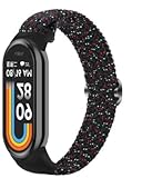 eModwey Geflochtenes Armband Kompatibel mit Xiaomi Smart Band 9/Xiaomi Smart Band 8, Dehnbar und Hautfreundlich, für Damen und Herren, Sicherer Halt und Einfache I