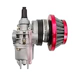Viviance Vergaser Vergaser Carby + Stahl 44mm Luftfilter + Stack kompatibel mit 47cc 49cc Mini Moto Dirt Pocket Bike ATV Quad Go Kart Minimoto - R
