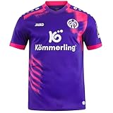 JAKO Mainz 05 Replica Fussball Trikot Away Jersey (DE/NL/SE/PL, Alphanumerisch, L, Regular, Regular, lila)
