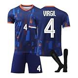 Holland 24 Fußball Trikot, Holland Hause/Auswärts Fußball Trikot für Kinder Erwachsener, Fussball Trikots Shorts und Socken Anzug Jungen H