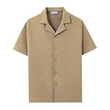Oversized Tshirt Herren Germany Männer HerrenTShirt Trikot Jungen Hässliches Rotes Top Satin BasicLongtop Rettungsdienst Tshirt Set T Shirt (5Khaki,L)