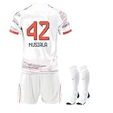 Generisch White Camouflage Away Bayern Kinder 26 New Kids Boys Mens Soccer Sport Outfit Trikot Kinder Trainning Trikot Fussball Jungen T Shirt Shorts Socks Outdoor Football Jersey S