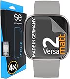 4x se® 3D SCHUTZFOLIE Entspiegelt für Fitbit Versa 2 ,Anti-Staub, 100% Fingerabdruck & FaceID kompatibel, einfache blasenfreie Installation, Ultra-Klar, Stoß-Kratzfest, aus D