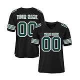 Generisch Sportshirt Damen, Personalisiert American Football Trikot Mit Name Nummer Für Kinder Erwachsene Junge Mädchen Herren Damen Custom Football Jersey Namen Shirt(1)