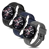 Xisair 3 Armbänder Kompatibel mit Honor Watch GS 4 Sportarmband Silikon Honor Watch GS3 / Honor Watch GS 3i / Honor Watch GS Pro Armband Komfortables Atmungsaktives Ersatzarmband für Männer F