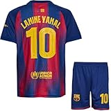 Qycksouth Yamal Nr.19 Heim Trikot für Kinder 2024 Saison – Fußball Set mit Shorts – Fan Trikot Jungen – Atmungsaktiv Sportoutfit – Trikot Kinder – 140