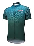 BERGRISAR Radtrikot Herren Kurzarm Rennrad Fahrrad Trikots, 8006dunkelgrün, XL