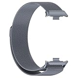 SRDRK Edelstahlgurt für Redmi Watch 4 Uhrenband Milanese Loop Magnetic Armband für Xiaomi Mi Band 8 Pro -Armband Accessorie Watchbänder(Gray)