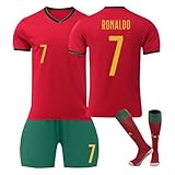 Fußball Trikot Nr.7, Hause/Auswärts 7 Fußball Trikot für Kinder Erwachsener, Nr.7 Fussball Trikot Shorts Socken für Jungen H