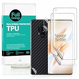Ibywind Schutzfolie kompatibel mit Oneplus 8 Pro,[Kamera Schutzfolie][Carbon Fiber Folie für die Rückseite][Fingerabdruck kompatibel][Blasenfrei]