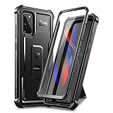 Dexnor Kompatibel mit Hülle Samsung Galaxy S20+ Plus 5G, eingebauter Displayschutz und Ständer, strapazierfähig, Militärqualität, stoßfest, Schutzhülle Kompatibel mit Samsung Galaxy S20 Plus, Schw