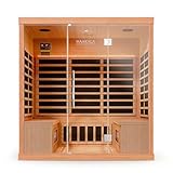 di volio Infrarotsauna Kuhmo IV, Infrarotkabine für 4 Personen, Vollspektrumstrahler, LED-Farblichttherapie & Ionisator, aus Holz, 180x120x189 cm, (4-Personen)