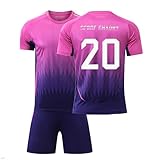 Deutschland 24/25 Auswärts Trikot,Deutschland Gnabry#20 Trikot Kinder Set Authentisch,Geschenk für Fußballfans,Pink,Atmungsaktiver Stoff - Schneller Versand!
