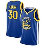 ZeYuKeJi Männer Jersey-NBA Jersey New Warriors Krieger # 30 Curry Mesh-Basketball Jersey Retro Gedenk Basketball Sleeveless T-Shirt (Color : Blue, Size : M)