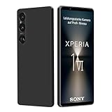 Holilo Hülle für Sony Xperia 1 VI 5G, Silikon Handyhülle Anti - Kratzer Dünn Schutzhülle Rundumschutz Stoßfest Cover - Schw