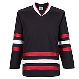 Ealer H900 Series Eishockey-Trainings-Trikot für Männer und Jungen – Erwachsene und Jugendliche - Schwarz - L/XL