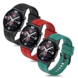 Xisair 3 Armbänder Kompatibel mit Honor Watch GS 4 Sportarmband Silikon Honor Watch GS3 / Honor Watch GS 3i / Honor Watch GS Pro Armband Komfortables Atmungsaktives Ersatzarmband für Männer F