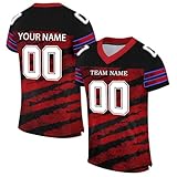 Personalisiertes American FootballTrikot Custom Football Jersey Individuell Printed Team Name & Number Fußballtrikot für Herren Damen Jugend Unisex Schnelltrocknend Atmungsaktiv T Shirt(#A 11)