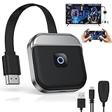 4K Wireless HDMI Dongle, Miracast HDMI Screen Mirroring Display, 2,4/5G Hz Transmitter and Receiver Streaming von Video/Audio/Dateien Übertragung von Laptop, PC, Smartphone auf TV, Beamer, M