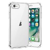 gueche Hülle für iPhone 7, iPhone 8 und iPhone se 2020, iPhone se 2022, Durchsichtig Schutzhülle mit Weiche Silikon Handyhülle, iPhone SE3 2022/SE2 2020 Cover, Transparent Bumper Case C