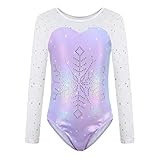 Sinoeem Gymnastikanzug Kinder Mädchen Diamond Splice Tank Trikot Langarm/Ärmellos Turnanzug Ballettröckchen Kleid Trikotanzug Tanz Kleid Gymnastik Dancew