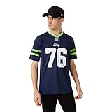 New Era Seattle Seahawks T-Shirt NFL Jersey American Football Fanshirt Blau - XL