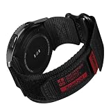 MroTech Kompatible mit Galaxy Watch 3 45mm/Galaxy Watch 46mm/Gear S3 Armband Sport Nylon Klettverschluss Ersatzband für Watch 46mm GT4/GT2/GT3 46mm/3 Pro/2Pro/GT Armband 22mm,Schw