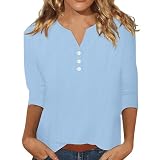 Musselin Bluse Damen Langarm Elegant Leicht Oversize Tuniken Einfarbig Lässiges Hemd Oberteile Longbluse Lässig Für Leggings Tunika Sommer Baumwolle Leinenbluse Große Größen Oberteil D