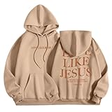 Strickweste Mit Damen lässige Langarm-Grafik-T-Shirts, Kapuzen-Sweatshirts, Pullover-Oberteile für Damen Zidane Trikot (Khaki, L)