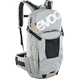 EVOC FR ENDURO 16 Fahrradrucksack, Backpack für Fahrradtouren (LITESHIELD BACK PROTECTOR 95%, Helm-Halterung, Protektoren, Werkzeugfach, Trinkblasenfach 3l, Größe: S), Steing
