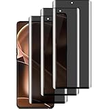 3 Stück Sichtschutz Schutzfolie für OPPO Find X3 Pro, 9H Härte Anti-Spähen Panzer Schutz Glas Displayschutzfolie für OPPO Find X3 Pro, Fingerabdruck-ID Nicht Unterstütze, Kratzfest, Anti-Fingerp