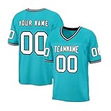 Generisch Personalisiert American Football Trikot für Herren Damen Kinder Custom Football Jersey mit Name Nummer Fußballtrikot Schnelltrocknend Atmungsak