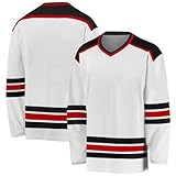 Eishockey-Trikot Personalisierbar Bedruckt Langärmelig Hockey-Trikot Bekleidung Für Hockey-Fans Jugendliche Eishockey Trikot Herren Damen Gestalten Sie Ihr Hockey Trikots Mit Ihrem Namen/Team/N