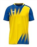 JAKO Unisex Trikot Vintage, Kurzarm, gelb/royal, M