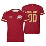 Generisch Klub-WM 2025 Trikot,Personalisierte Fußball Trikot,Bayern 125 Trikot mit Eigenem Namen & Nummer,Bayern Personalisiert Geschenk Fußball Trikot für Herren,Jugend,Damen, Atmungsak