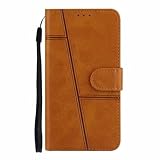 Handyhülle Kompatibel mit Sony Xperia 5 VI Hülle Premium Leder PU Flip Case Wallet Lederhülle Handyhülle Klapphülle Magnetisch Silikon Bumper Schutzhülle für Sony Xperia 5 VI Gelb