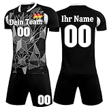 KILUZARNO Eigener Name Handball Trikot Kinder Set - Personalisierte Handballtrikots Jeder Name Nummer Team Logo Handball Trikot Jung