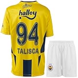 Fenerbahce Anderson Talisca #94 Kinder Trikot für Kinder, Fußball-Trainingstrikots für Jungen, Komm mitt Shorts (Home,talisca,140)