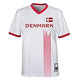 FIFA Offizielles Trikot der Jugendmannschaft der Frauenfussball-Weltmeisterschaft 2023, Dänemark, Weiß, 12-13 J