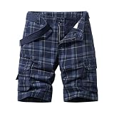 MOKBAY Stretch Arbeitshose Herren Schwarze Cargo Tennishose Arbeitshose Fitness Chino Hose Kurz Cargohose Herren Offerte a Tempo Leichte Outdoor Große Größen mit Taschen Bermuda Shorts 31