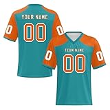 Generisch American Football Trikot Personalized Individuelles Rugby Trikots Sweatshirts Atmungsaktiv Sporthemden Kurzarm Sportshirt Locker Oberteil Casual Tops Uniformen 2-12