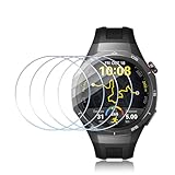 ELYCO 4 Stück Schutzfolie Kompatibel mit HUAWEI Watch GT5/GT 5 Pro 46mm für Panzerglas, 9H Härte Displayschutz, Bläschenfrei Schutz Folie, Anti-Kratzer/Anti-Fall Displayschutzfolie Schutzg
