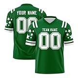 Individuelles Rugby Trikots Schnelltrocknend Personalisiert Fußballtrikot Sportuniform Sports Uniformen Kurzarm T-Shirts Casual Tops Modern Spieltrikots Sporthemden 2-G
