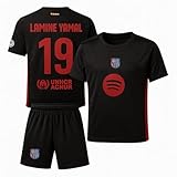 IHIMI Yamal #19 Auswärts Trikot Kinder Set 2024/25 – Barca Fan Design – Kurzarm Trikot mit Shorts für Jungen – kompatibel mit Yamal Fans – Größen 152