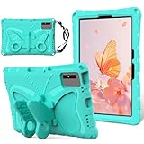 Schutzhülle kompatibel mit Xiaomi Mi Pad 6/6 Pro 2023, 28,4 cm (11 Zoll) für Kinder, niedliches Design, leicht, EVA, robust, stoßfest, Ständer, Schutzhülle mit Schultergurt, Grü
